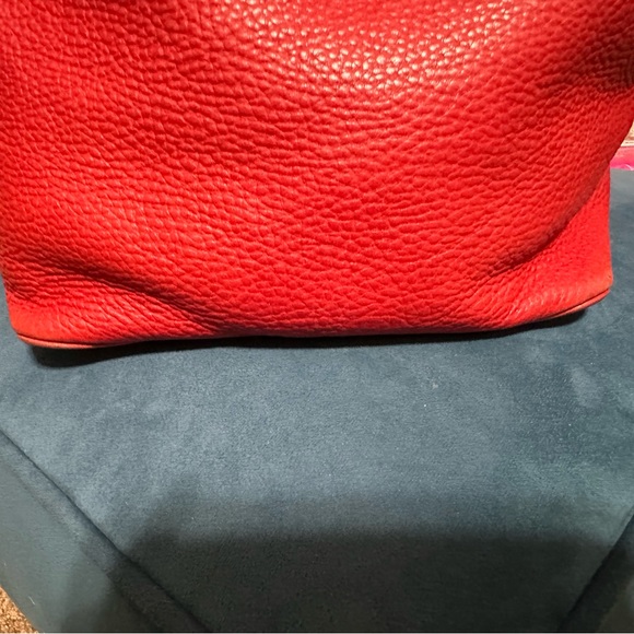 Burberry Ashby Red Soft Pebbled Leather Tote Bag - Picture 16 of 16